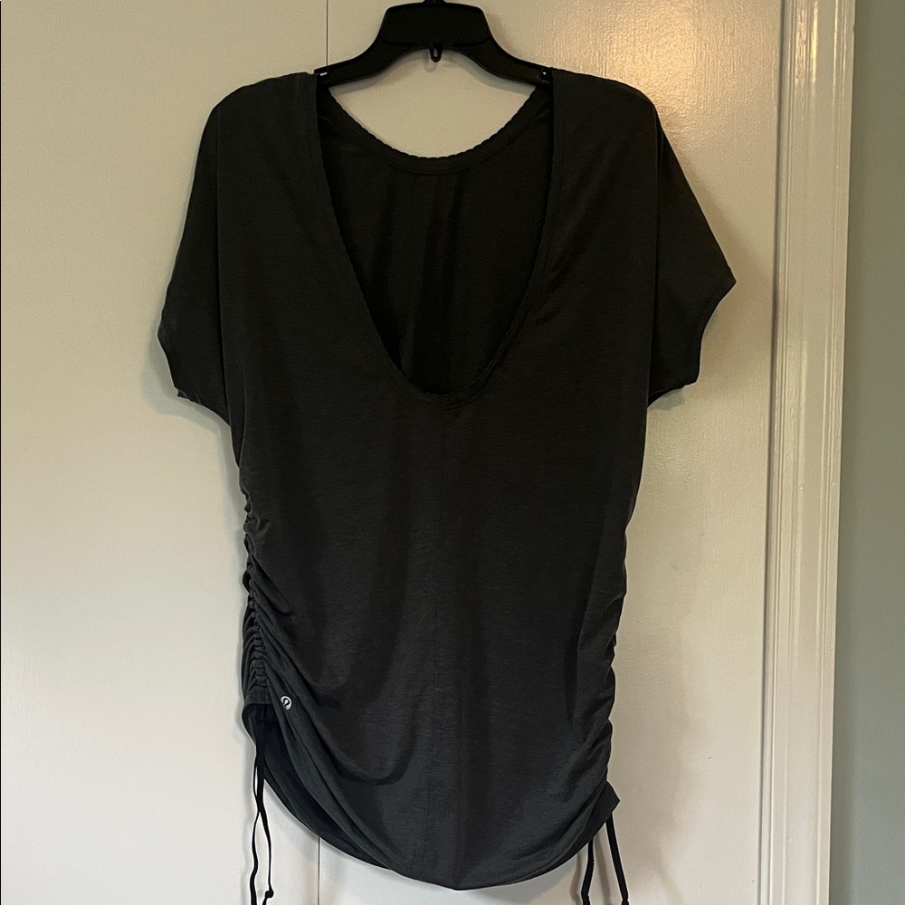 lululemon athletica Tied to It Tee scoop back SS with Side Ruching 8